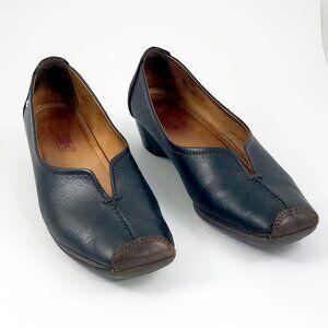 Pikolinos EU37 Gandialoafers slip on demi flats black and brown leather